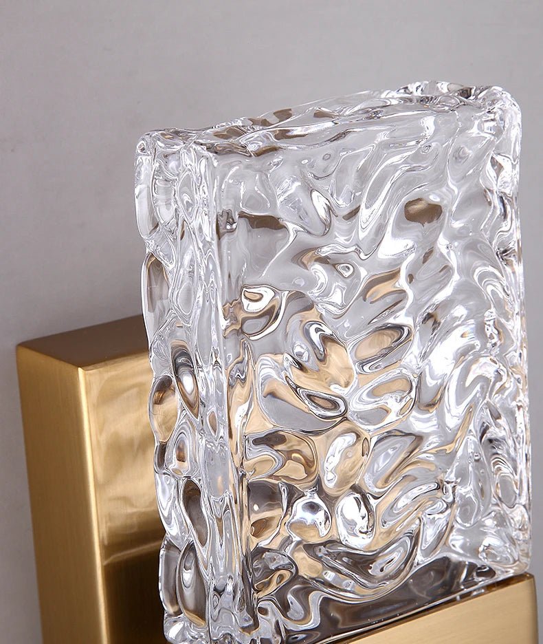 Corrugated Crystal Wall Lamps Modern LED Lighting Indoor Wall Sconces Living Room TV Background Bedroom Aisle Home Decor Lustre