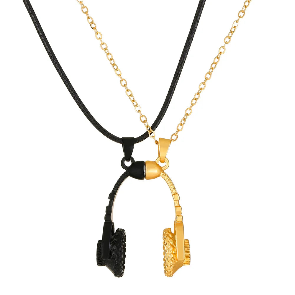 I Love You Best Friends Couple Necklace Jewelry Puzzle BFF Key Lock Tai Chi Heart Pendants Necklaces For Women Men Gift Collier