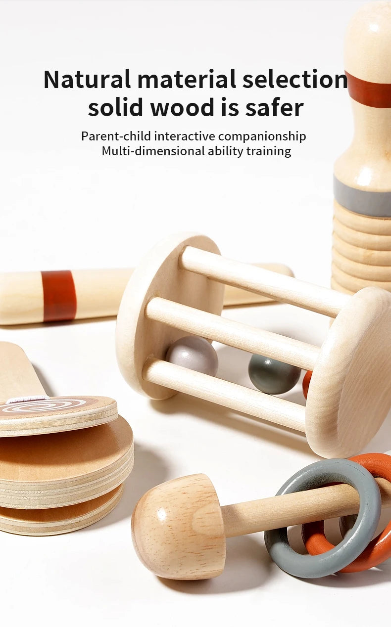 Baby Music Toys Montessori Wooden Toys Child Percussion Instruments Early Educational Toys Birthday Gifts for Toddlers Girl Boy
