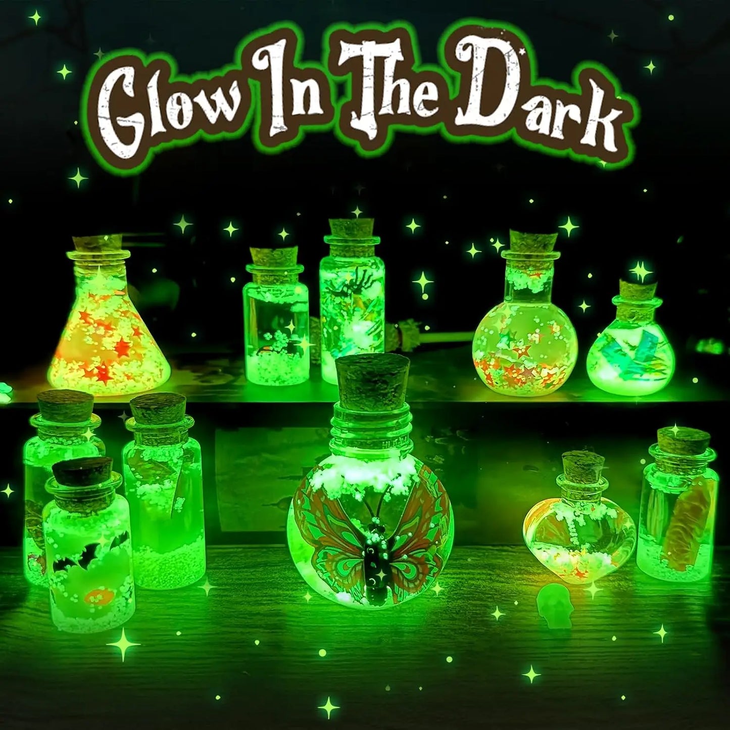 DIY Fairy Magical Potions Kit Horror Halloween Christmas Gifts Witches' Magical Color Changing Freezing Potions Art Craft Kit