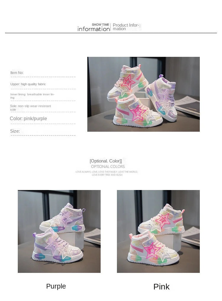 Spring Kids Shoes Fashion Classic Non-slip Children Sneakers 2024 Autumn New Walking Shoes for Girls Casual Outdoor