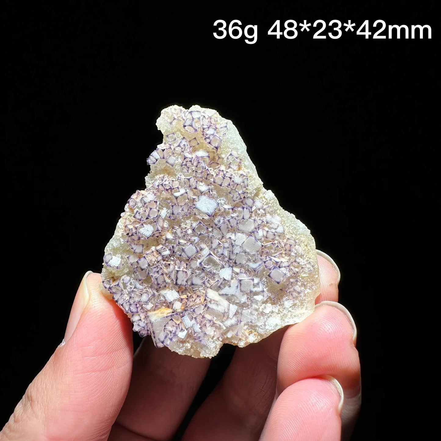 Natural Purple edge fluorite mineral specimen healing crystal gem collection Mineral Quartz Rock Healing Stone Home Decor