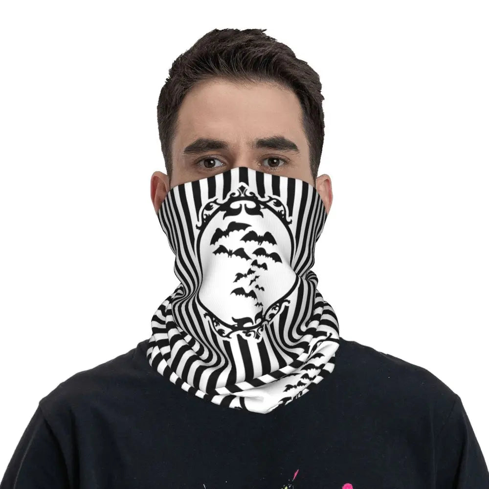 Custom Halloween Vampire Bats Winter Headband Neck Warmer Women Men Hiking Running Tube Scarf Face Bandana Gaiter