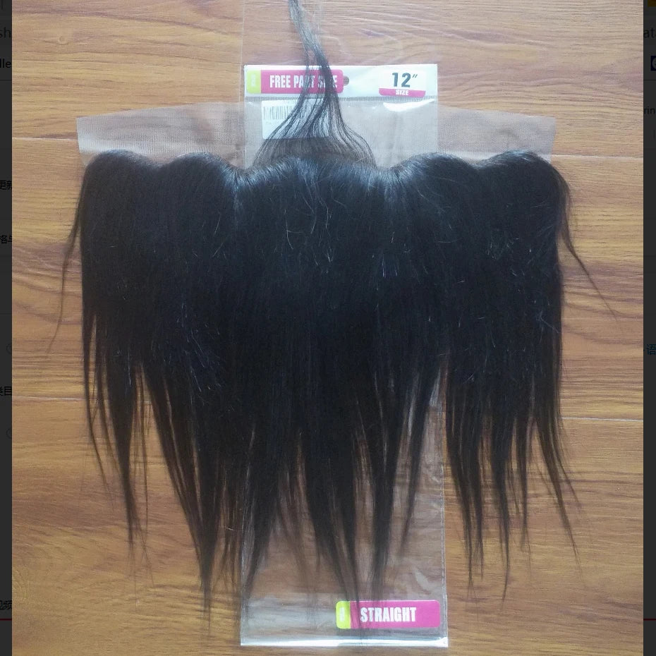 Lace Frontal Closure 13x4 Transparent Indian Human Hair Free Part Frontal Remy Hair Pre Plucked with Baby Hair Jarin Free Ship