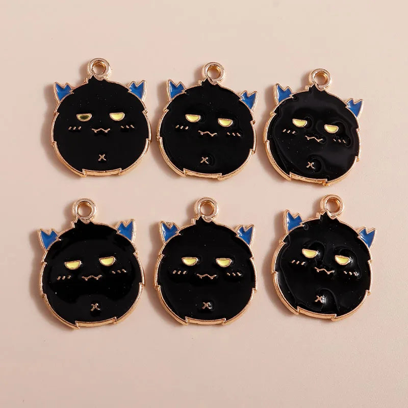 10pcs Enamel Halloween Skull Skeleton Charms Penants for Necklace Earrings DIY Bracelet Handmade Jewelry Accessories Findings