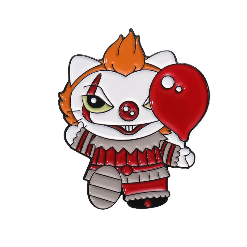 Halloween Horror Skull Enamel Pin Gothic Punk Grave Coffin Tomb Vampire Skeleton Brooches Lapel Badge Jewelry Gifts For Friends