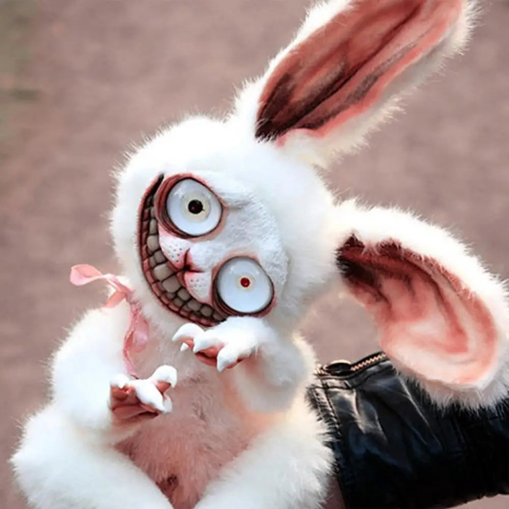 Halloween Bunny Plush Toy Gothic Home Decor Stuffed Animal Scary Rabbit Horror Doll Kids Toys Birthday Gift Popular Toys 2023