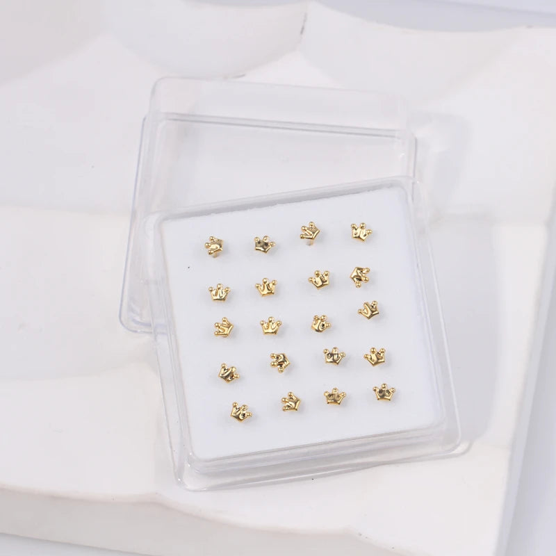 Karnoz 20Pcs/Pack Nose Stud Dragonfly Design Women Girls Nose Piercing Jewelry Piercing Nostril Piercing Jewelry Body Piercing