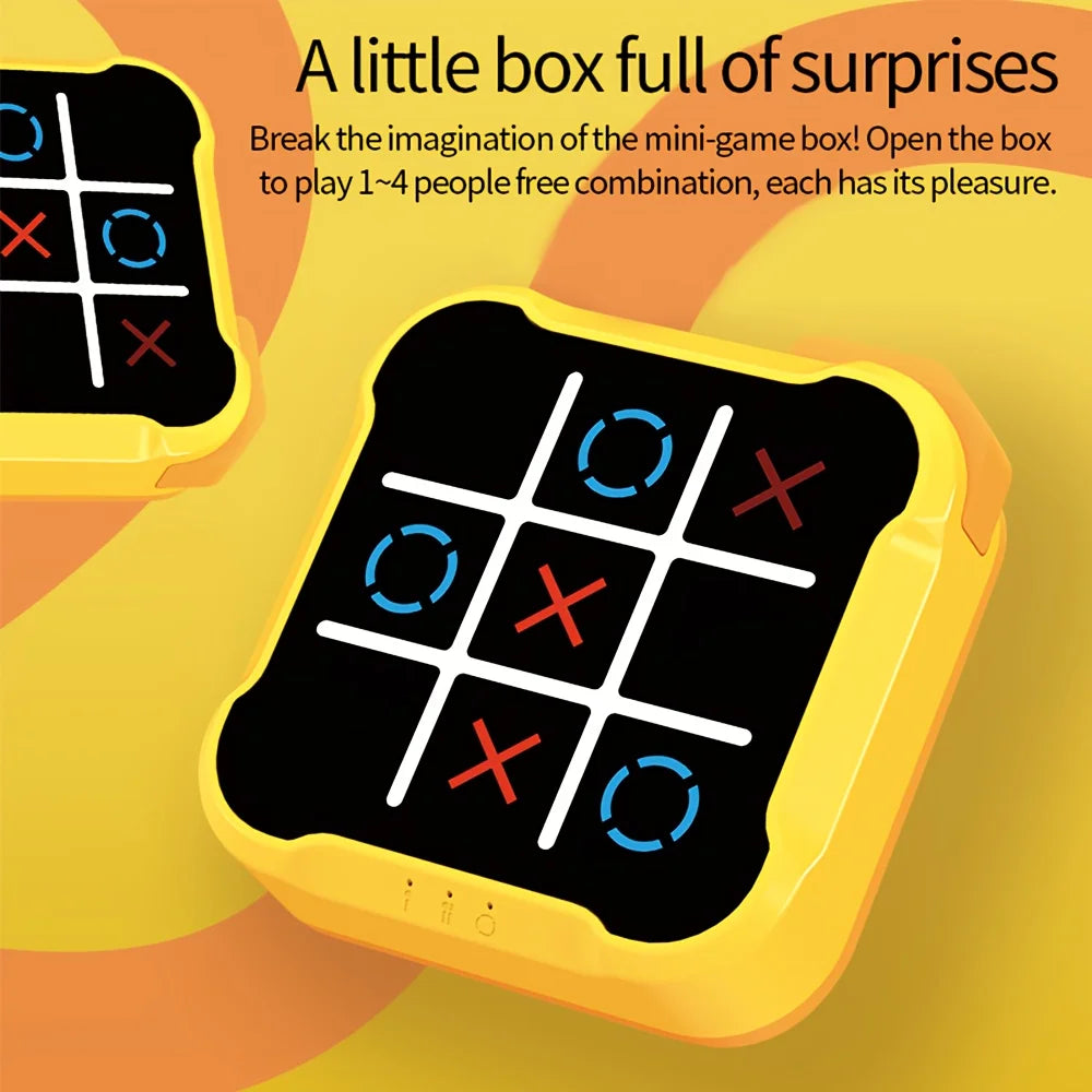 Portable Tic Tac Toe Game Console Handheld Electronic Puzzle For All Ages Travel Toys With Memory Training Montessori Kids Gifts