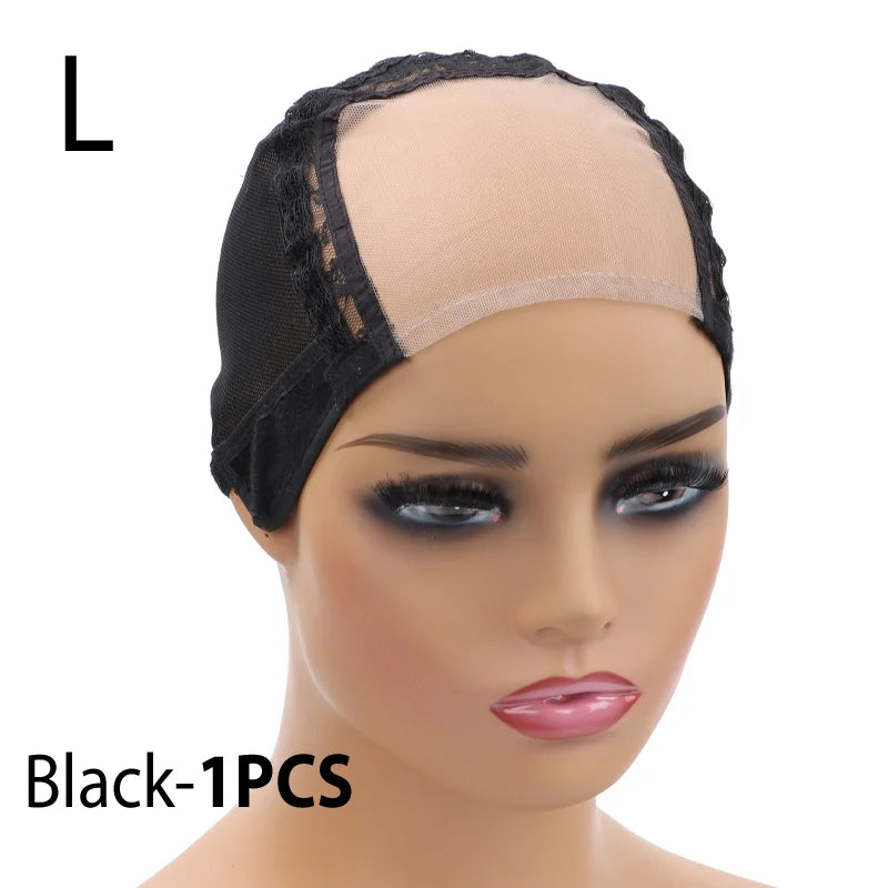 Lace Front Wig Cap For Making Wigs with Adjustable Strap Glueless Swiss Lace Net Weaving Cap to Make Wigs with Closures Frontals