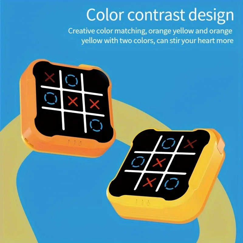 Portable Tic Tac Toe Game Console Handheld Electronic Puzzle For All Ages Travel Toys With Memory Training Montessori Kids Gifts