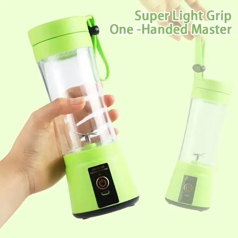 New Mini Portable Blender Bottle USB 6 Blades Fruit Fresh Juicer Smoothies Mixer Machine Crusher Food Processor for Kitchen