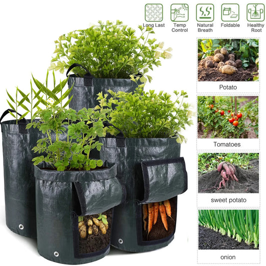 Garden Grow Bags 3/5/7/10 Gallon Potatoes Grow Bags Gardening Plant