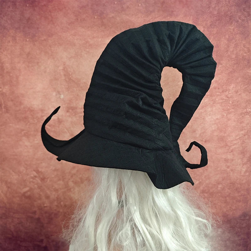 Halloween Witch Hat Classic Adult Women Black Witch Hat For Halloween Role-playing Fancy carnival Costume Party Accessory
