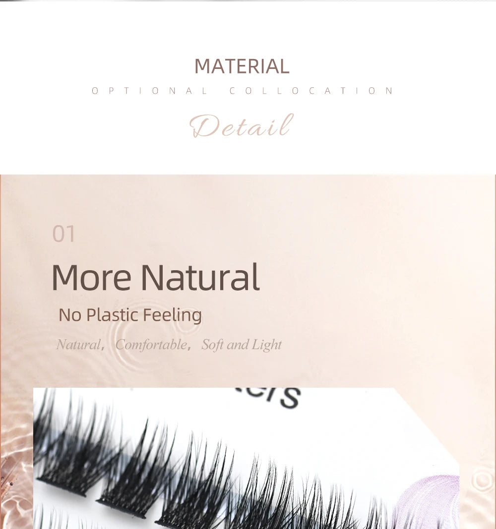 NAGARAKU T50 DIY Cluster Eyelashes Segment Volume Natural Lighter Bundles Makeup Tools Grafted At Home