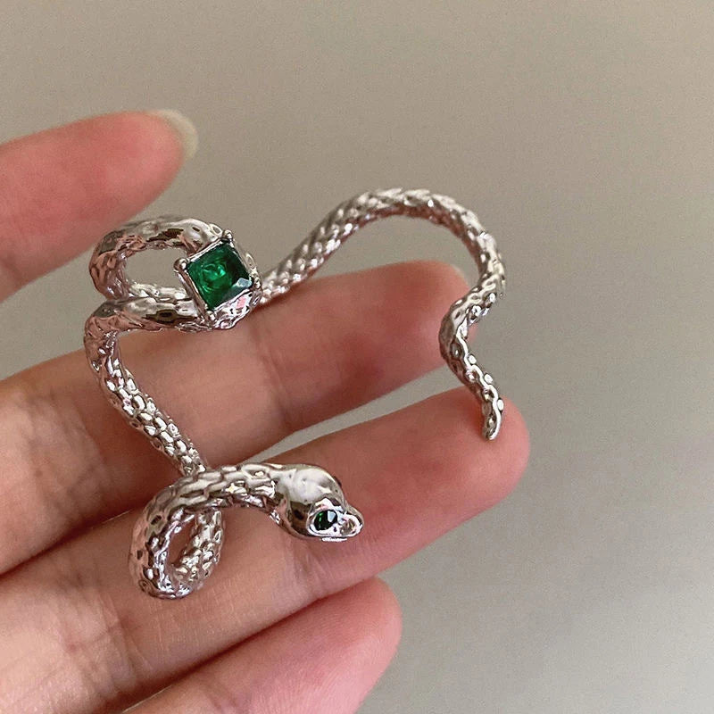 1Pair Gothic Snake Long Earrings For Women Girls Hip Hop Punk Detachable Snake Earrings Jewelry Accessories Halloween Gifts