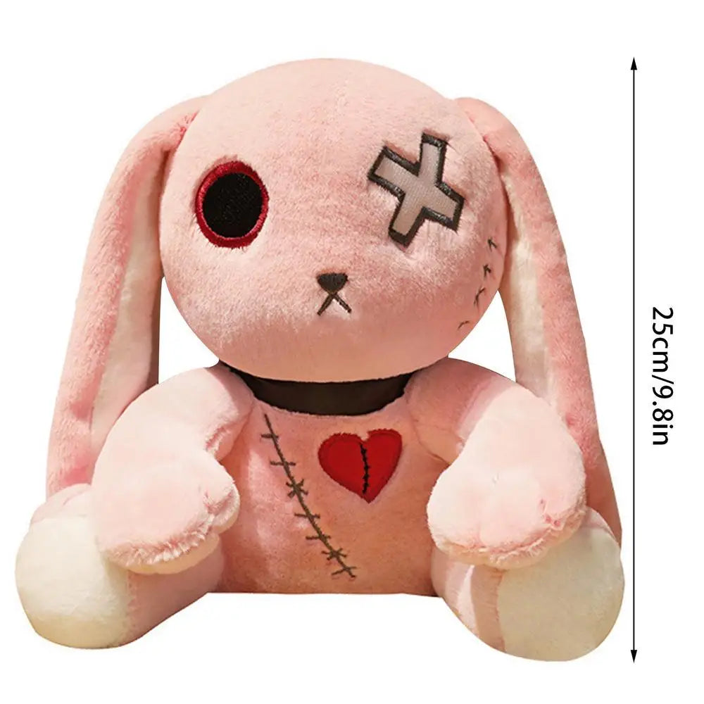 Halloween Bunny Plush Toy Gothic Home Decor Stuffed Animal Scary Rabbit Horror Doll Kids Toys Birthday Gift Popular Toys 2023