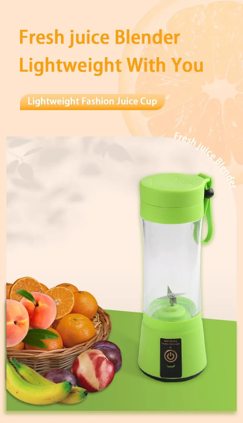 Electric Juicer Mini Portable Blender Fruit Mixers Fruit Extractors Multifunction Juice Maker Machine Blender Smoothies Mixer