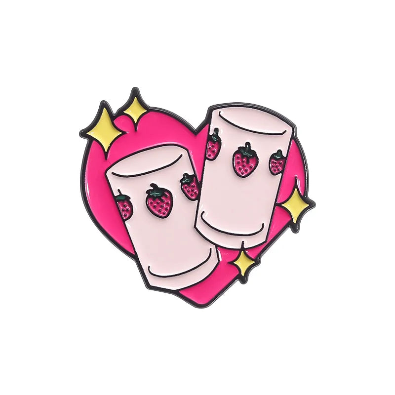 Anime Heart Rose Enamel Pins You Are Dreamy Cartoon Horror Mask Coffin Spider Lapel Badges Halloween Backpack Jewelry Gifts