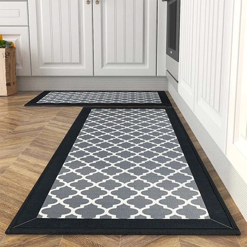 Rug Cotton and Linen Kitchen Mat Carpet Door Mat Rugs For Bedroom Water and 0il Absorbing Non-slip Dirt-resistant Waterproof