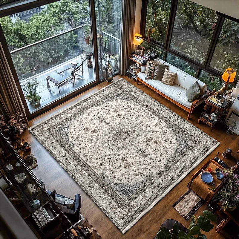 RAKKS Retro Style Rugs for Bedroom Large Area Living Room Decoration Anti-slip Carpet Washable Lounge Floor Mat Home Soft Rug