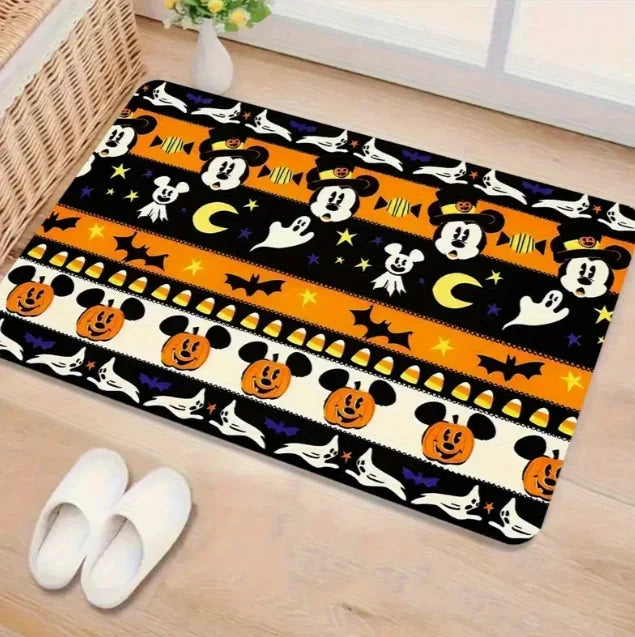 Halloween Pumpkin with Terrifying Face Door Mat Front Door Entrance Inch Welcome Mat for Garden Terrace Home Porch Decoration