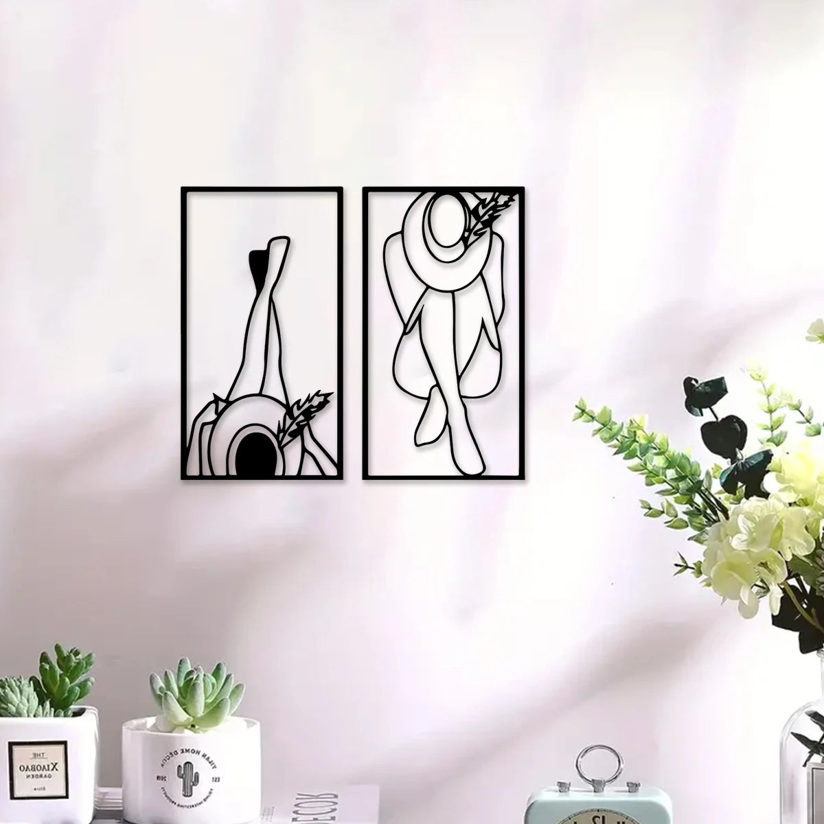 3PC Minimalist Abstract Women Wall Art Line Art Wall Art Decoration Single Line Women Home Hanging Wall Art Decoration