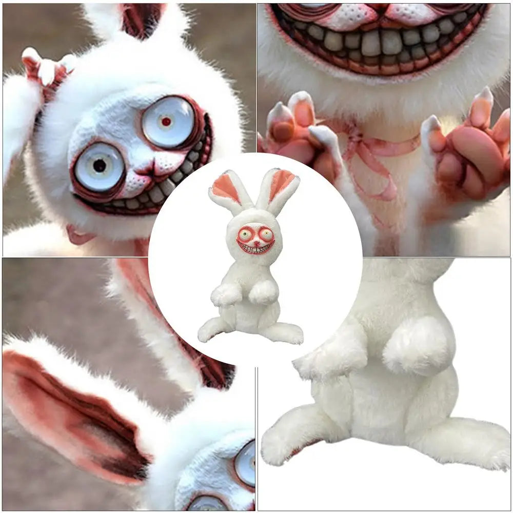 Halloween Bunny Plush Toy Gothic Home Decor Stuffed Animal Scary Rabbit Horror Doll Kids Toys Birthday Gift Popular Toys 2023