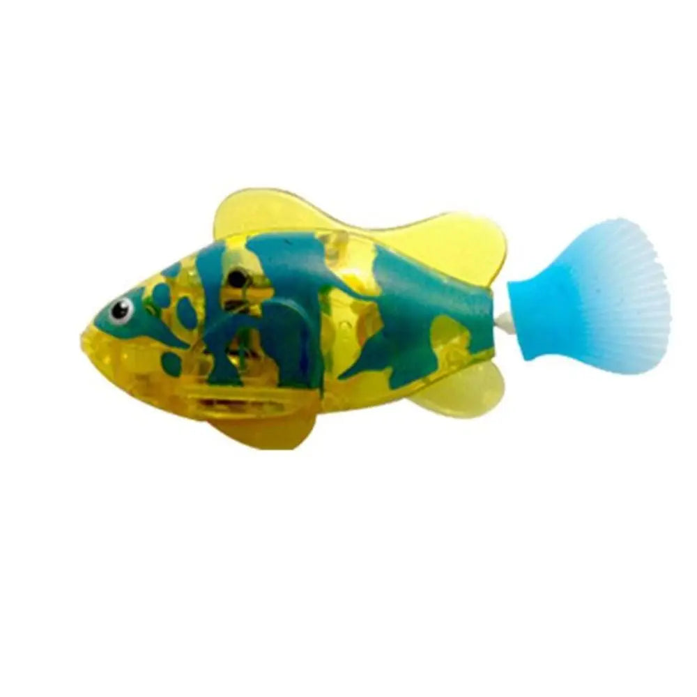 Baby Shower Toys LED Electric Simulation Fish With Light Water Swimming Fish Tank Ornaments Pet Playing Toys