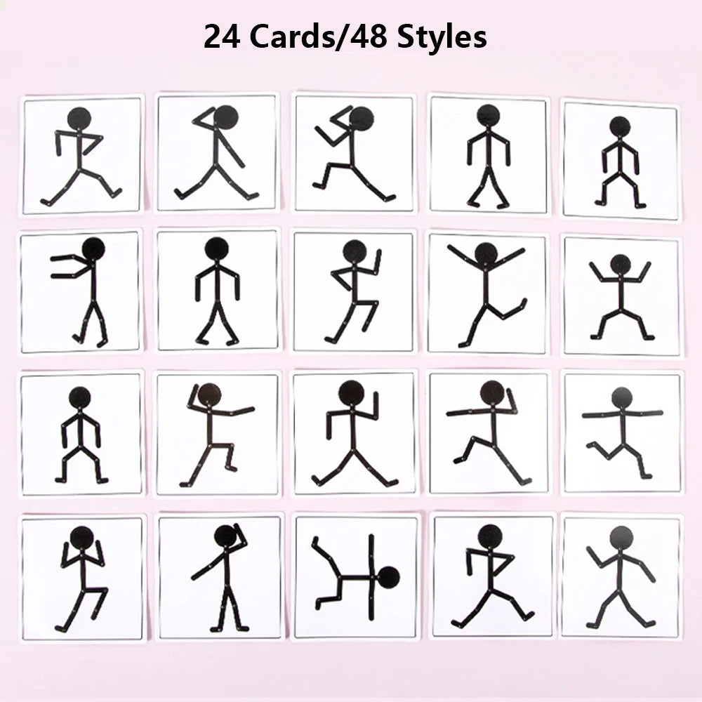 Kids Montessori Toys Wooden Early Learning Educational Puzzles Sporty Pose Jigsaw Improve Hands-on Skill Busy Board Gifts