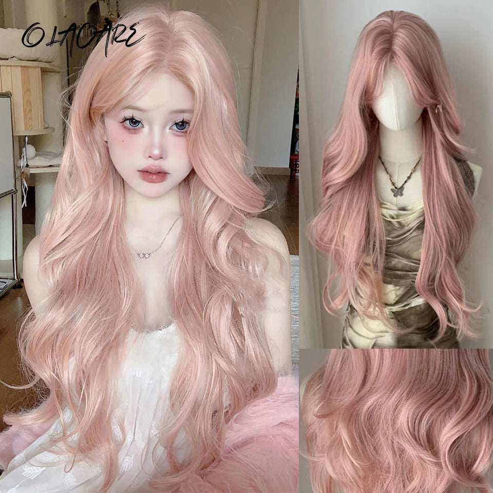Synthetic Short Lolita Cosplay Christmas Halloween Bob Brown Blonde LM Wig With Long Curly Ponytail Natural Fake Hair for Women