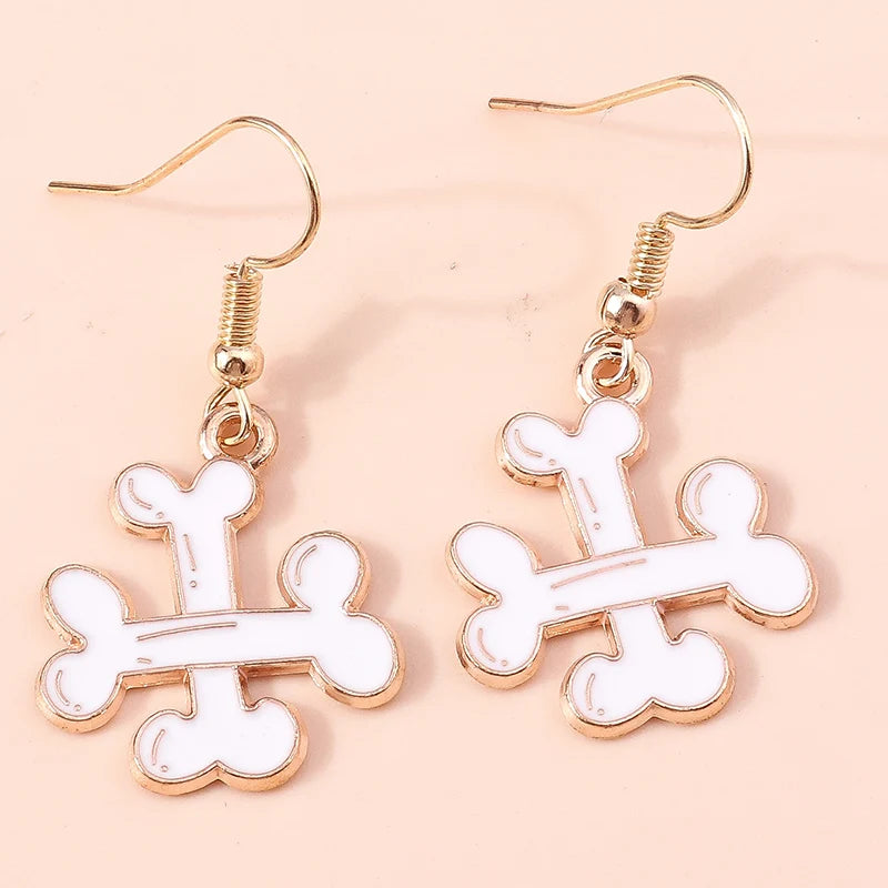 Aihua Fashion Halloween Earrings Enamel Ghost Skeleton Pumpkin Bat Spider Earrings For Women Halloween Night Party Jewelry Gifts