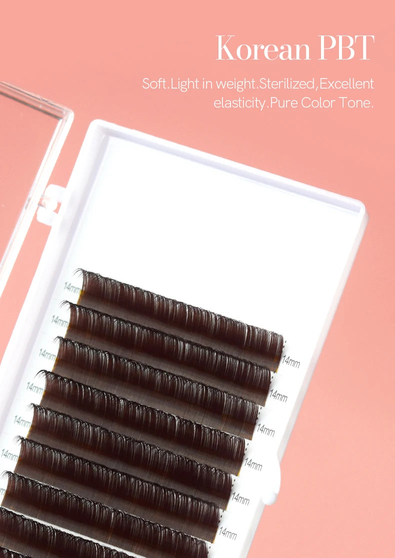 H&L SINCE 1990 12 Rowsblack brown eyelashes, double pointed eyelashes makeup tool,  professional false eyelashes