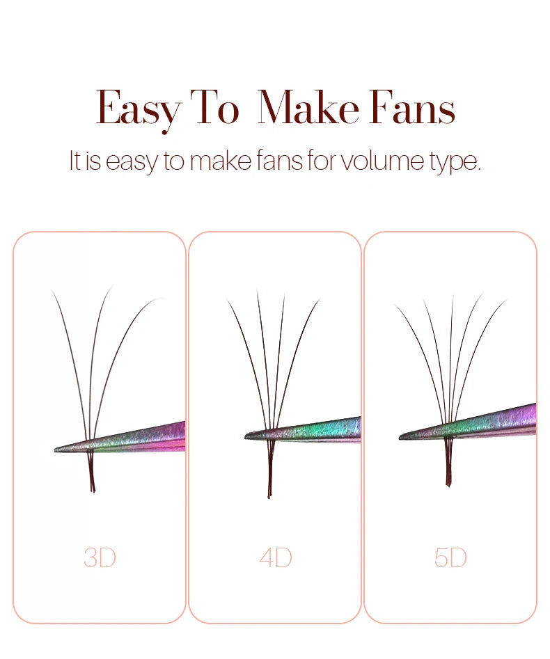 H&L SINCE 1990 12 Rowsblack brown eyelashes, double pointed eyelashes makeup tool,  professional false eyelashes