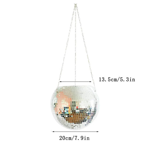 1pc Unique Handcrafted Bohemian-Inspired Hanging Disco Mirror Ball
