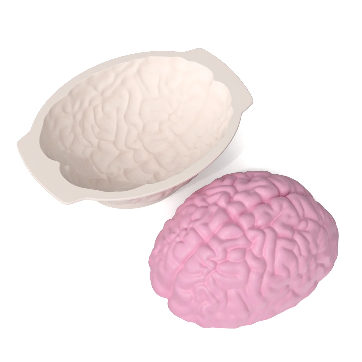 Silicone Brain Shape Mold For Diy Ice Cubes Puddings Chocolates Cakes Halloween Christmas Festival Party