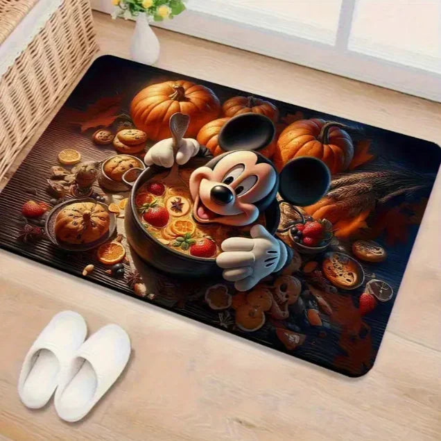 Halloween Pumpkin with Terrifying Face Door Mat Front Door Entrance Inch Welcome Mat for Garden Terrace Home Porch Decoration