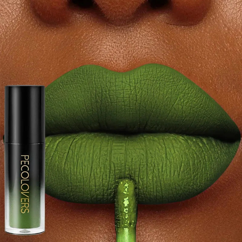 Single Green Lip Gloss, Lipstick, Green, High Color Rendering, Charming Lip Gloss, Lip Cosmetics Lipgloss