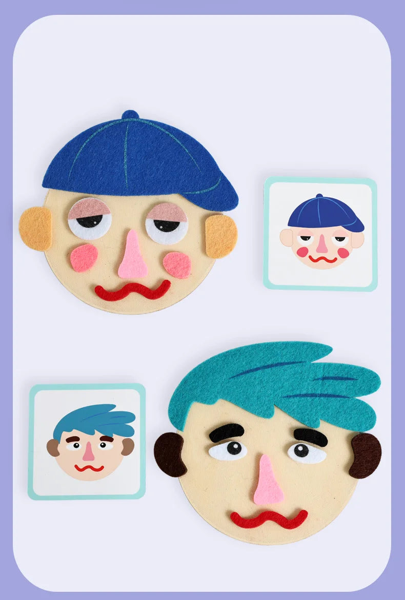 Montessori Social Emotional Boards Sensory Toys for Kids & Toddlers, Emotional Learning Activities for Boys & Girls Gift