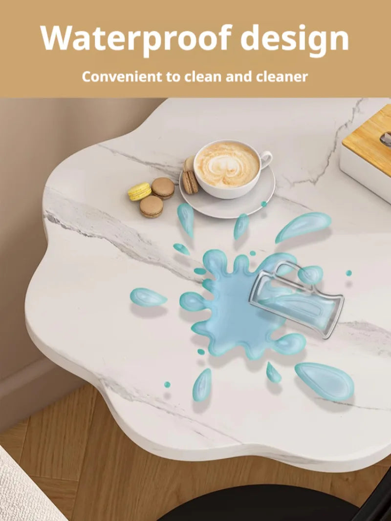 Household Mini Coffee Table Light Luxury Movable 2layer Sofa Side Table Bedside Storage Shelf Balcony Coffee Table Shelves