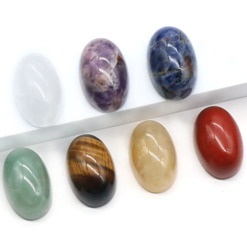 Set of 7 Pieces Natural Stones  Pendulum Reiki Healing Stones Engraved  Seven Chakra Symbols Reiki Healing Gems