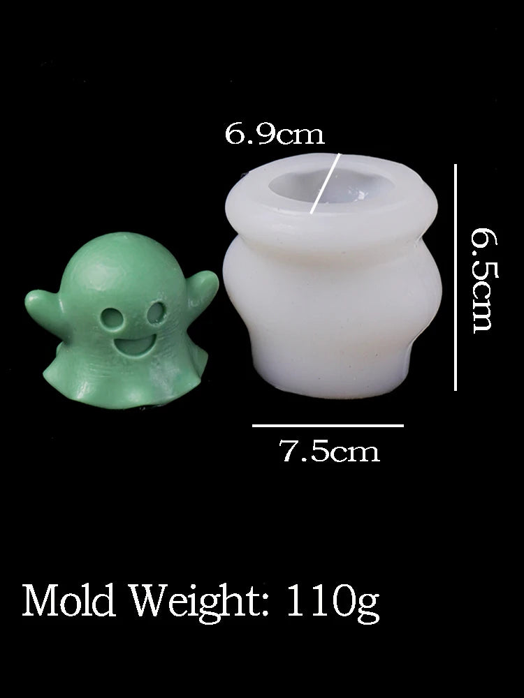 Halloween Ghost Silicone Candle Mold DIY Multi Style Ghost Festival Party Scented Candles Soap Molds Plaster Resin Baking Mould