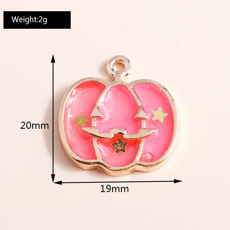 10pcs Enamel Halloween Skull Skeleton Charms Penants for Necklace Earrings DIY Bracelet Handmade Jewelry Accessories Findings