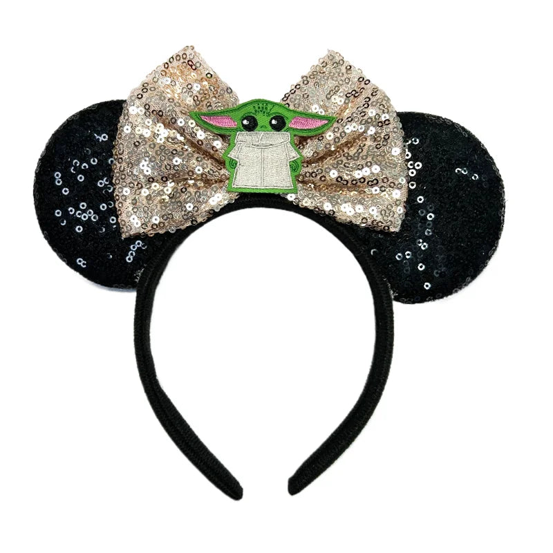 Chic Mickey Mouse Ears Headbands Women Halloween Party Cosplay Bad Guys Hairbands Girls Festival Gift Kids DIY Hair Accessories