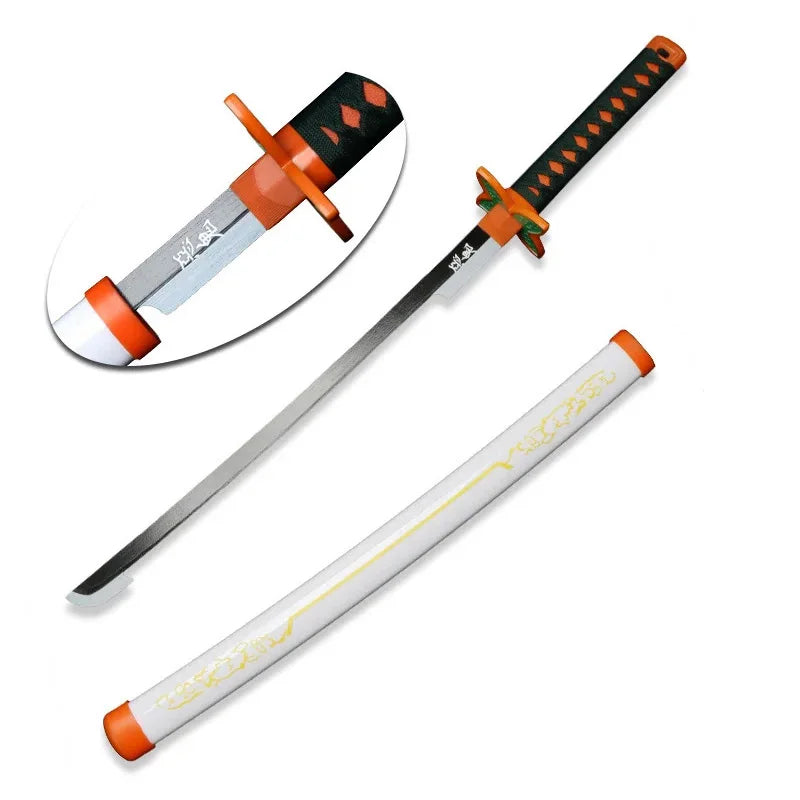 80cm Demon Slayer Katana Sanemi Kyoujurou Anime Toy Sword Role-playing Weapons Halloween Gifts Original Pattern 1:1 Restoration
