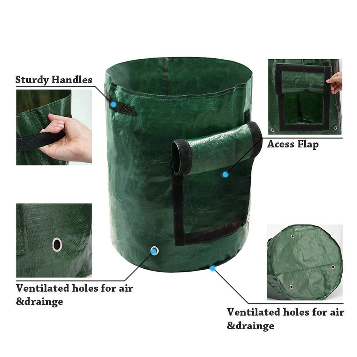 Garden Grow Bags 3/5/7/10 Gallon Potatoes Grow Bags Gardening Plant