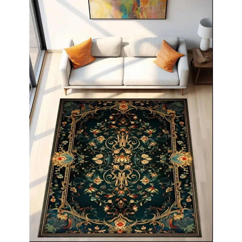 Rugs for Bedroom Aesthetic Turkish Rug Turkish Pattern Oriental Rug Vintage Style Turkish Rug, Anatolian Pattern Rug Print Mats