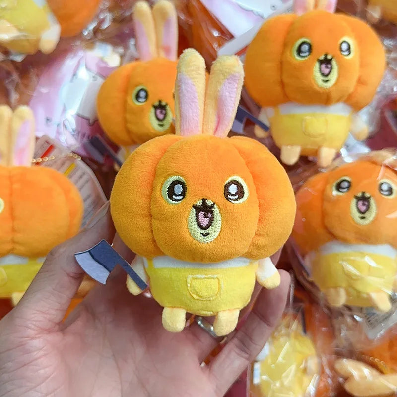 Chikawas Halloween Pumpkin Usazi Plush Doll Bag Pendant Cute Self-Deprecating Bear Doll Keychain Bag Decoration Girls Gift