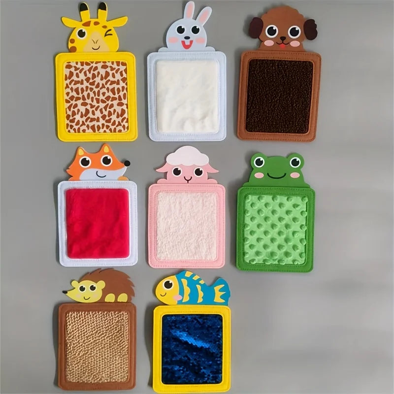 Baby Montessori Sensory Toys Cartoon Animal Cognition Mat Hand-Eye Coordination Education Toys Sensory Tactiles Pad For Autistic