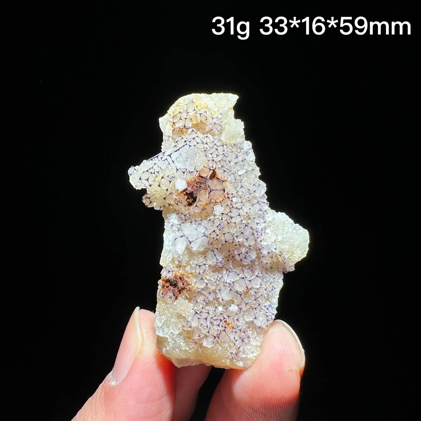 Natural Purple edge fluorite mineral specimen healing crystal gem collection Mineral Quartz Rock Healing Stone Home Decor